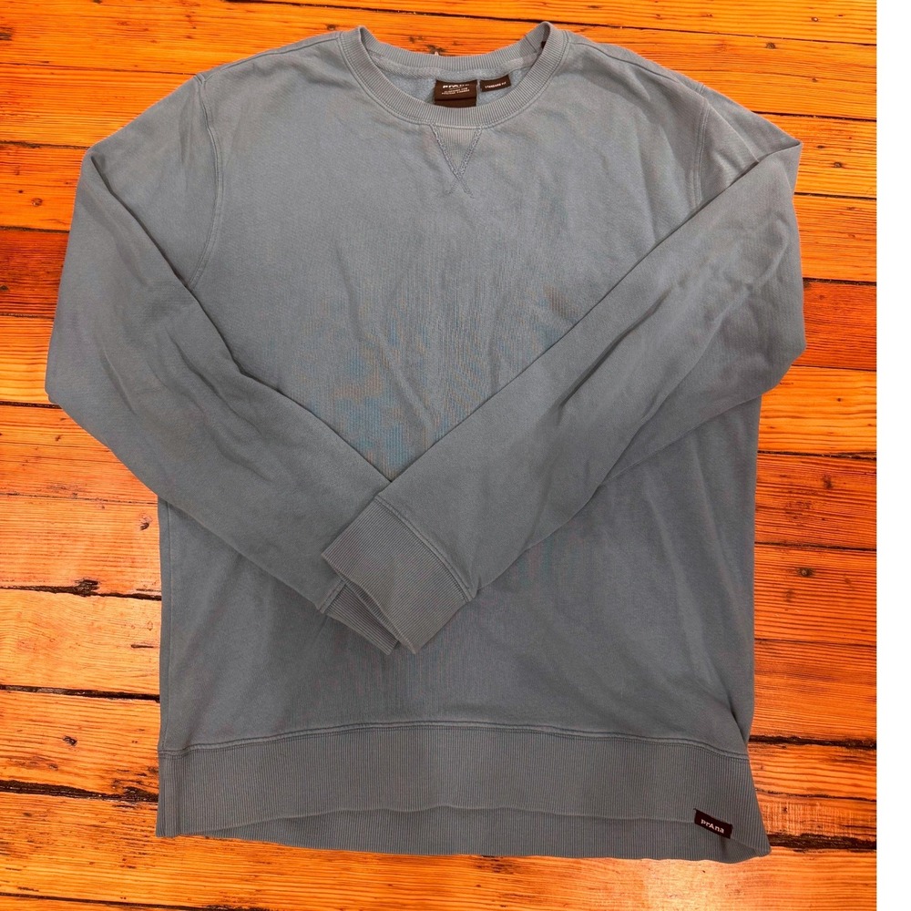 prAna Sweatshirt Blue Organic Cotton Crewneck Gorpcore Minimalist Sweater S